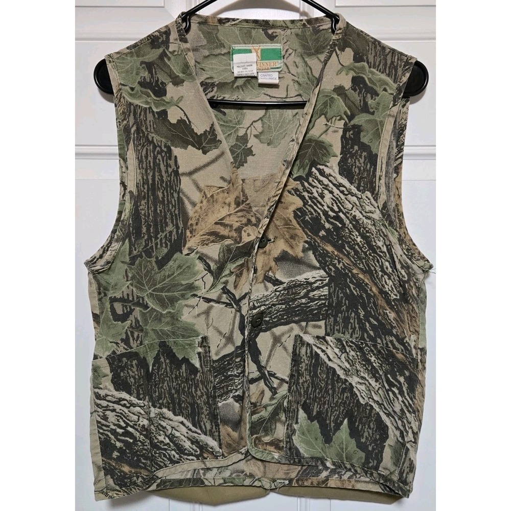 Vintage Game Winner Camo Vest Size Large 14-16 Hunting